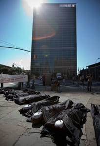 Arms Trade Treaty stunt at the UN