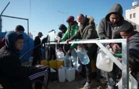 Displaced people in Rafah in South Gaza to use the newly installed desalination units