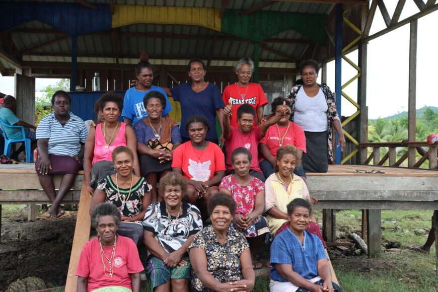 A savings group in rural Solomon Islands