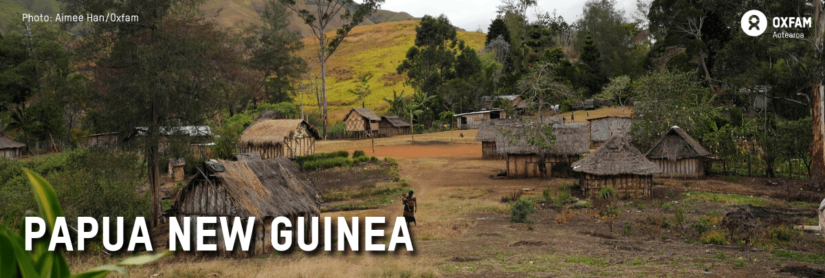 Banner that says "Papua New Guinea"