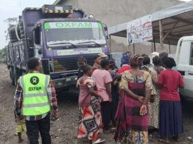 People in DRC collecting essential supplies