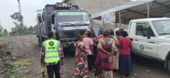 People in DRC collecting essential supplies